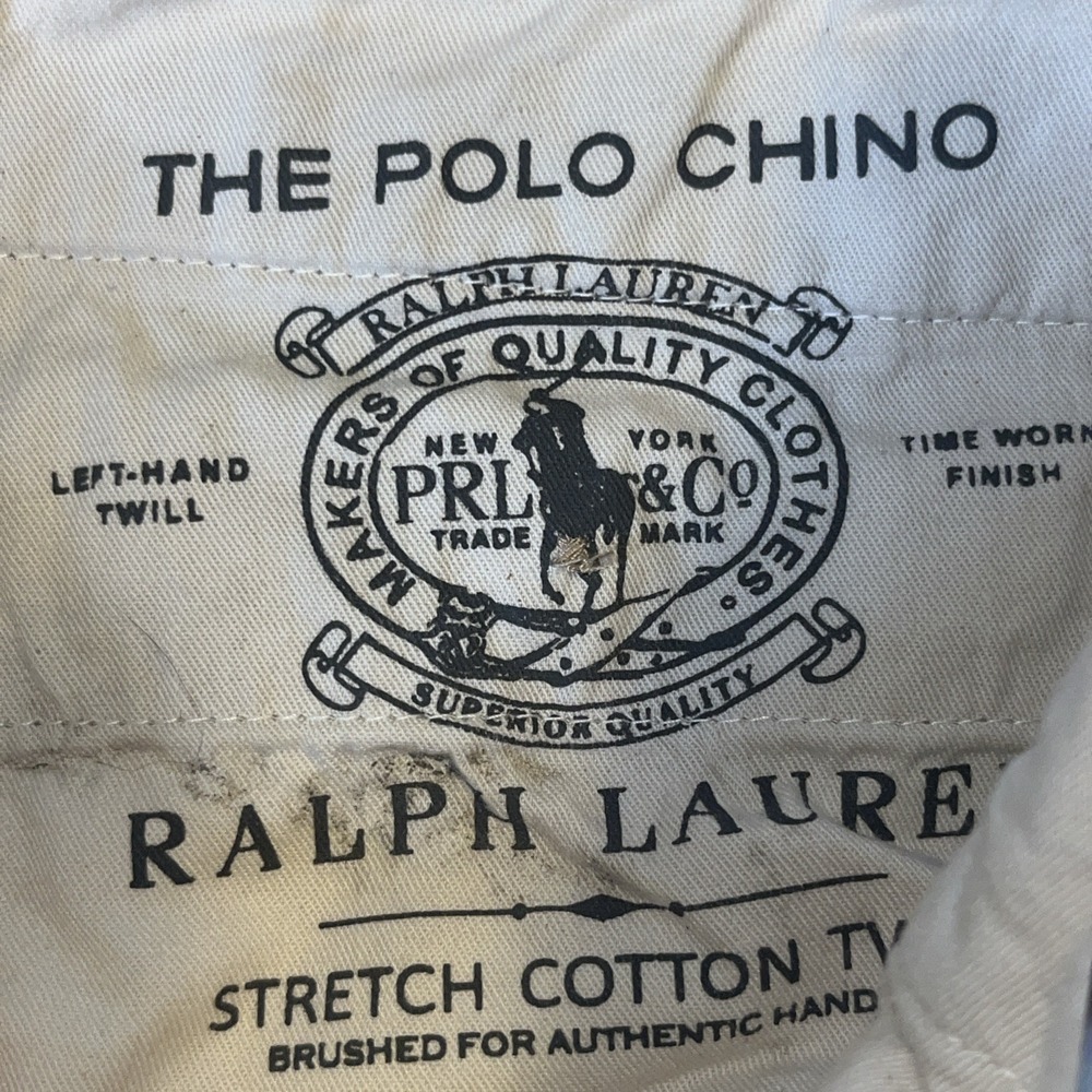 Polo Ralph Lauren Stretch Classic Fit Khaki Shorts 36 Chino Stretch Cotton Blend - Picture 6 of 8